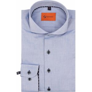 Suitable - Twill Overhemd Lichtblauw - Heren - Maat 42 - Slim-fit