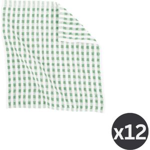 Tiseco Home Studio - Vaatdoek OMAN - SET/12 - 100% katoen - badstof - ultra-absorberend - sneldrogend - duurzaam materiaal - 32x35 cm - Greensmoke