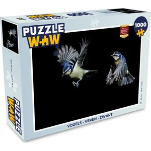 Puzzel Vogels - Veren - Zwart - Legpuzzel - Puzzel 1000 stukjes volwassenen