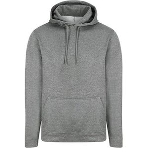 Polyester Sporthoodie met capuchon Grey Melange - S
