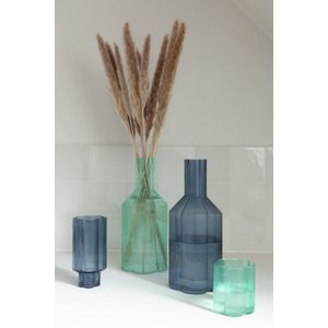 J-Line drinkglas Fiore - glas - aqua - 12 stuks