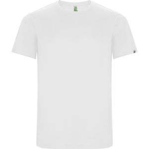 Wit unisex ECO sportshirt korte mouwen 'Imola' merk Roly maat 116 / 8