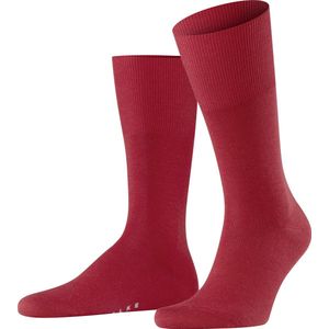 FALKE Airport warme ademende merinowol katoen sokken heren rood - Maat 43-44