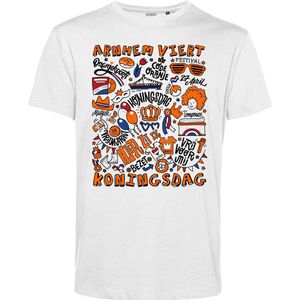 T-shirt Arnhem Oranjekoorts | Wit | maat 4XL