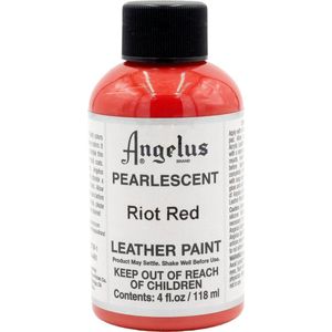 Angelus Leather Acrylic Paint - textielverf voor leren stoffen - acrylbasis - 118ml - Parelmoer Rood