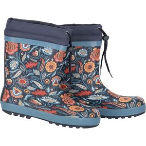 XQ Regenlaarzen dames - gevoerde regenlaars - rubber - blizzard - blauw print - maat 41