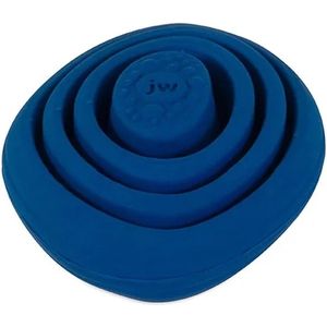 JW Puddlestone pop - Hondenspeelgoed - Hondenspeeltje puppy - Duurzaam rubber - Verschillende texturen - Blauw - ø 17 cm