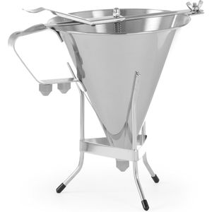 Hendi Doseertrechter 1,5 Liter - Professionele Fondanttrechter RVS - Vultrechter Kitchen Line - Incl. 3 Spuitmonden - Ø19x(H)22cm