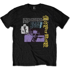 Elton John - Japanese Single Heren T-shirt - M - Zwart