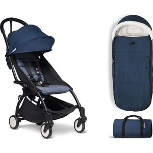 Babyzen YOYO² buggy 6+ met voetenzak - Air France navy met zwart frame