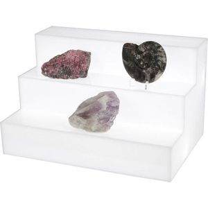 SAFE Verlichte presentatie trap met 3 platformen - 30 x 22 x 18 cm