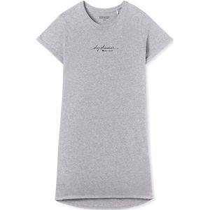 Schiesser Nachthemd 1/2 Arm, 90cm Dames Nachthemd - grey melange - Maat XL