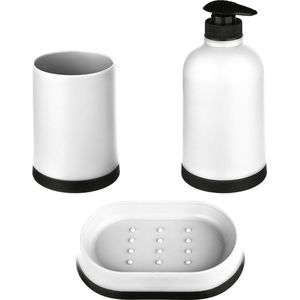 Witte badkamer set - 3 accessoires - Overig - Wit - SILUMEN