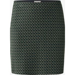 Jersey Rok With Jacquard Weave Dames - Donker Groen - Maat XS