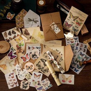Papier en stickers voor scrapebooking - kaarten maken - 30 stuks - Butterfly - Vlinders -Deco Sticker - Papierset - Journal Stickers - Planner Agenda Stickers - Scrapbook stickers /papier - Hobbypapier