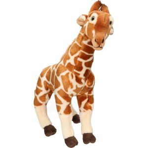 Pluche Giraffe Knuffel 41 cm Speelgoed - Safari Dieren Knuffeldieren - Speelgoed Voor Kind