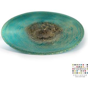 Design bord Plate - Fidrio FIJI - glas, mondgeblazen - diameter 45 cm
