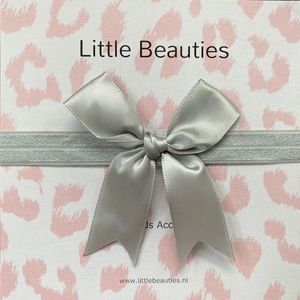 Little Beauties - haarbandje - zilver - baby - peuter - babygift - baby accessoires - kraamkado - babyshower - strik - kadotip