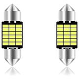 LED Auto Festoon 3W 12V - Kenteken/Interieur Lamp - C5W 31mm - Zilver - Per 2 stuks