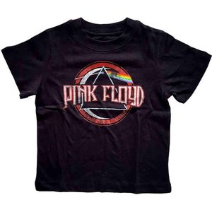 Pink Floyd - Vintage Dark Side Of The Moon Seal Kinder T-shirt - Kids tm 2 jaar - Zwart