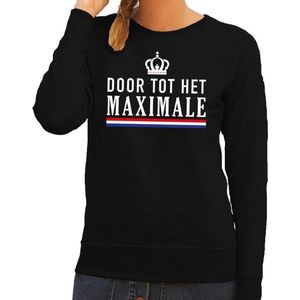 Zwart Door tot het Maximale trui - Sweater voor dames - Koningsdag kleding XS