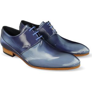 Mascolori Herenshoenen - Krypton Blue - Handgemaakte Schoenen in Leer - Maat 40