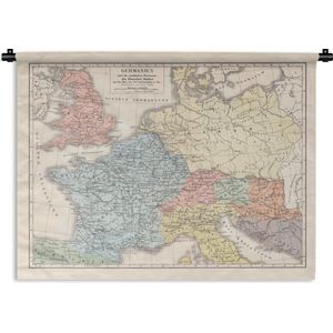 Wandkleed Antieke Keizerrijken in kaart - Kaart van Germania en de Noordelijke provincies van het Romeinse Rijk Wandkleed katoen 60x45 cm - Wandtapijt met foto