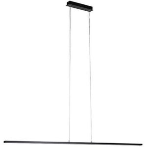 QAZQA banda - Moderne LED Hanglamp voor boven de eettafels-sin eetkamer - 1 lichts - L 1510 mm - Zwart - Woonkamer