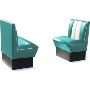 Bel Air Dinerbank Single Booth HW-70 Turquoise