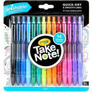 Crayola - Take Note! Washable Gel Pennen - 14 stuks