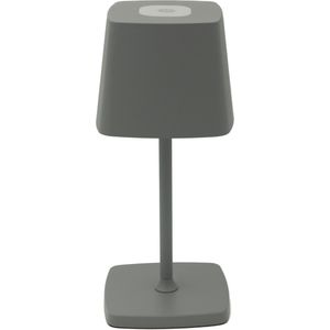 Luxus Tafellamp Touch Deluxe - Aimée - Grijs - H21 x Ø10 - Tafellamp - Terraslamp - Bureaulamp - LED - Oplaadbaar - Dimbaar - Draadloos - Industrieel en modern - Op batterijen - Nachtlamp voor de slaapkamer - Tafellamp voor binnen en buiten