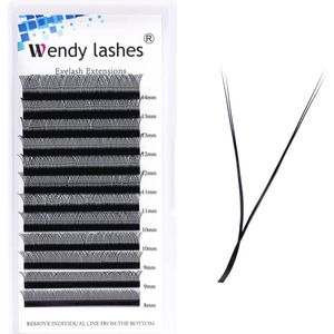 Premade 2D Russische Wimpers - Y-vorm D Krul 0,07 mm (8-14mm) Cluster Wimperextensions