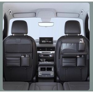 PREMIUM Autostoel Organizer - Inklapbaar- Carseat Organiser -lederen Auto Stoel Organizer - Tablet houder - Auto Tafeltje - Auto Organizer - Beker houder - Paraplu Houder - Tissue doos houder