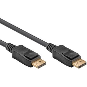 DisplayPort kabel - 1.4 - 8K - Verguld - Dubbel afgeschermd - 5 meter - Zwart - Allteq