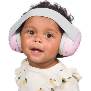 Dooky - Baby Gehoorbescherming - 0-3 jaar - Roze - Noise Cancelling Headphones - 25 dB Isolatie - Verstelbare band - Inclusief opbergzakje.