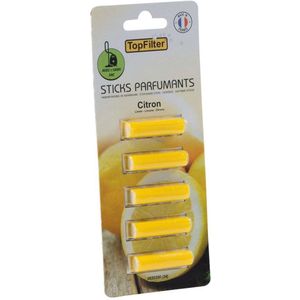 Stofzuiger Sticks - 5 stuks - Stofzuiger luchtverfrisser - Citroen geur - Geurzakjes - Verfrisser - Stofzuigerverfrisser - Elimineert nare geuren