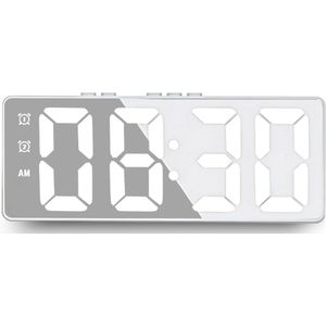 Lumivéra® Digitale Wekker - Digitale Klok - Wekkers voor Kinderen & Volwassenen - Reiswekker - Slaapkamer - Led Wekkers Digitaal - Alarmklok - Wit