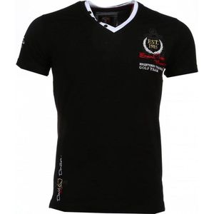 Italiaanse T-shirts - Korte Mouwen Heren - Riviera Club - Zwart
