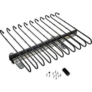 Broekhanger uittrekbaar voor kledingkast met 11 broekhaken - Zwart Staal - Ruimtebesparende oplossing trousers hangers
