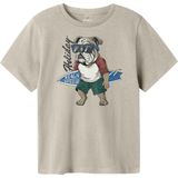 NAME IT - NKMFULDME SS TOP BOX - Jongens - T-shirts - beige - maat 116