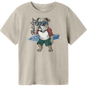 NAME IT - NKMFULDME SS TOP BOX - Jongens - T-shirts - beige - maat 158/164