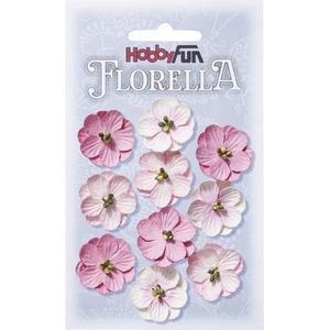 FLORELLA-Bloemen roze 2,5cm