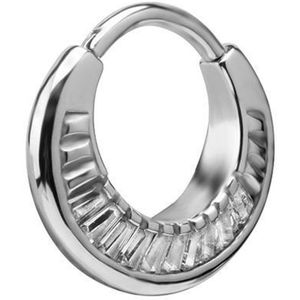 Helix Piercing Ring - Baguette Cubic Zirconia