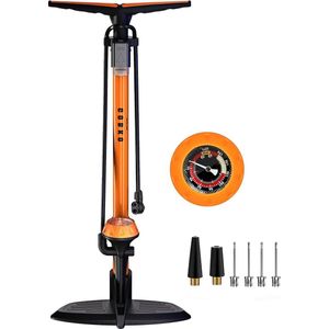 Staande fietspomp met manometer - Presta en Schrader bandenpomp - hoge druk 160 psi - multifunctionele luchtpomp - racefiets MTB sportbalpomp - 11 bar