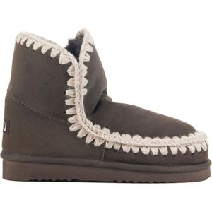 Mou Enkellaarsjes Dames - Pantoffels / Damesschoenen - Leer - Eskimo18 - Bruin - Maat 36