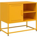 vidaXL - Tv-meubel - 68x39x60,5 - cm - staal - mosterdgeel