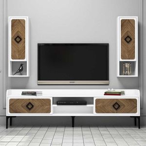 Woody Fashion TV-meubel | 100% Gemelamineerd | 180x52x35 cm | Notenwit