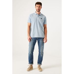 GARCIA Heren Polo Blauw - Maat XXXL