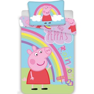 Peppa Pig - Baby dekbedovertrek 100 x 135 cm - Multi