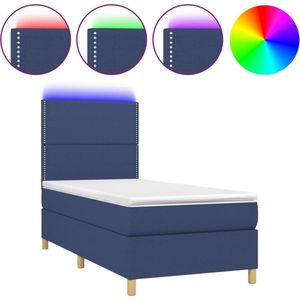 vidaXL-Boxspring-met-matras-en-LED-stof-blauw-90x200-cm